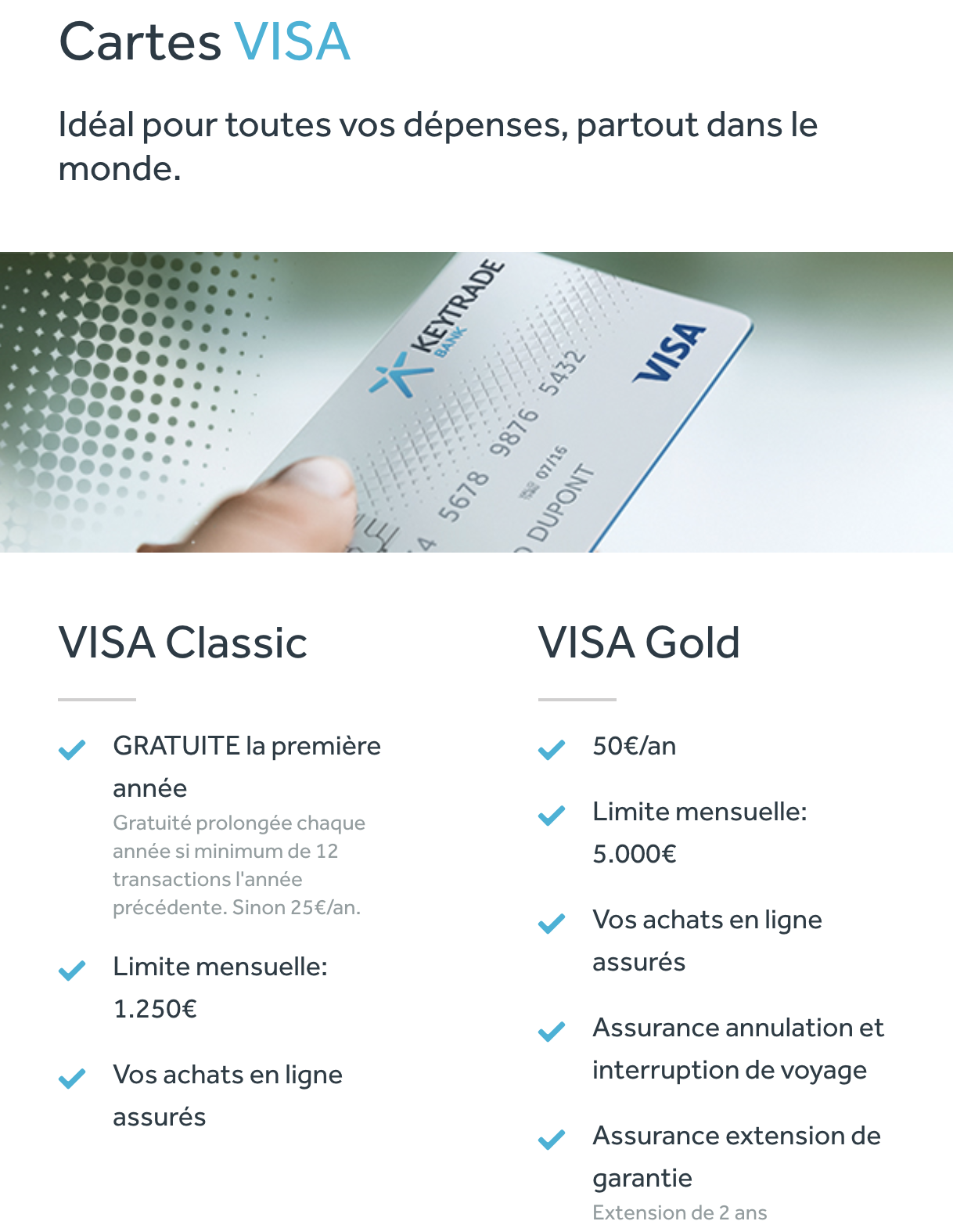 Keytrade visa